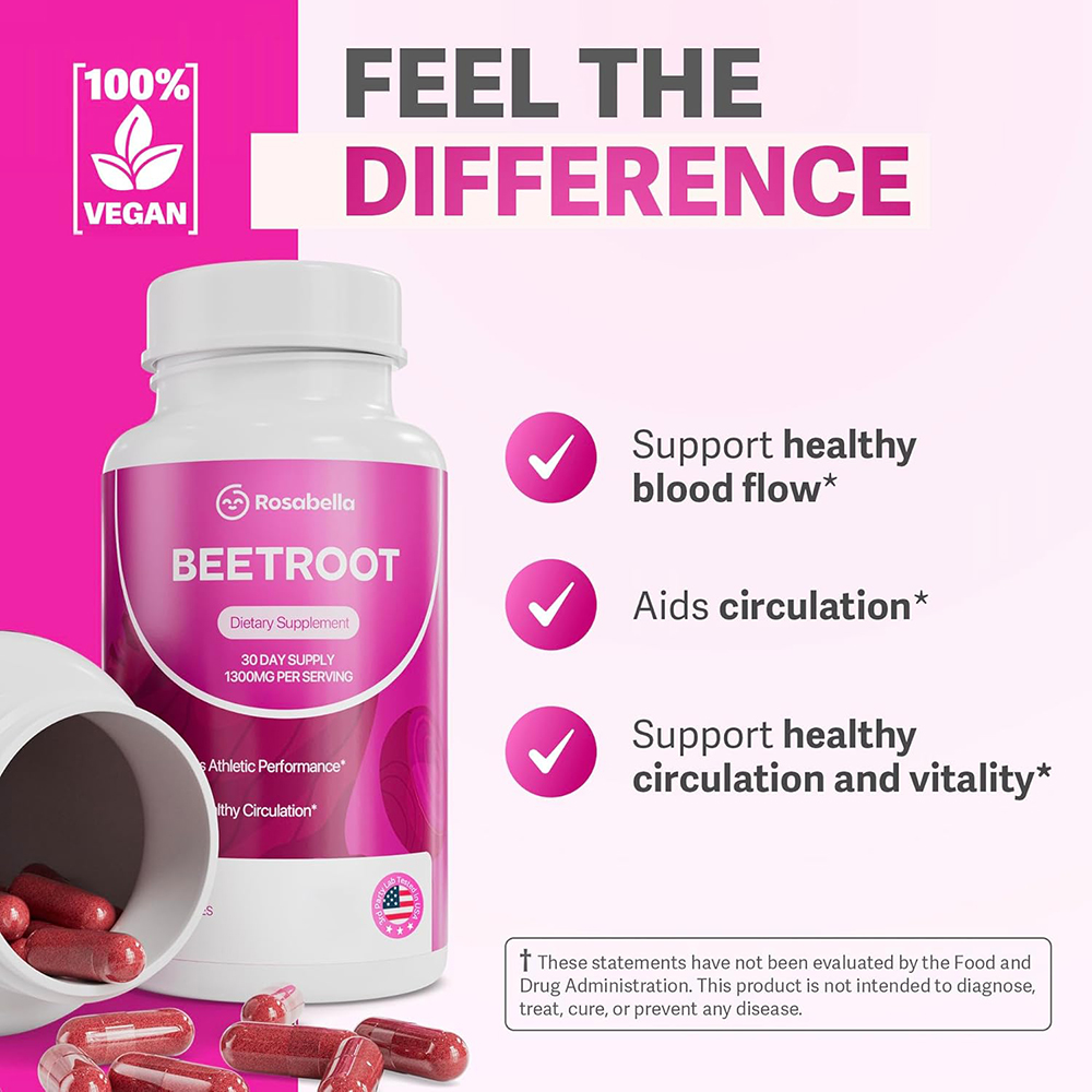 유기농 비트 뿌리 캡슐 - 1300mg 비트 뿌리 분말 - Valerian Root Capsule 리뷰 및 가격